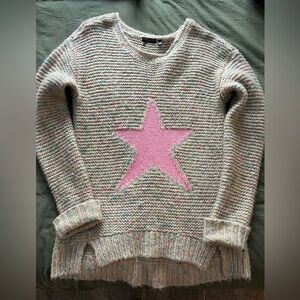 Pink Star Patterned Sweater